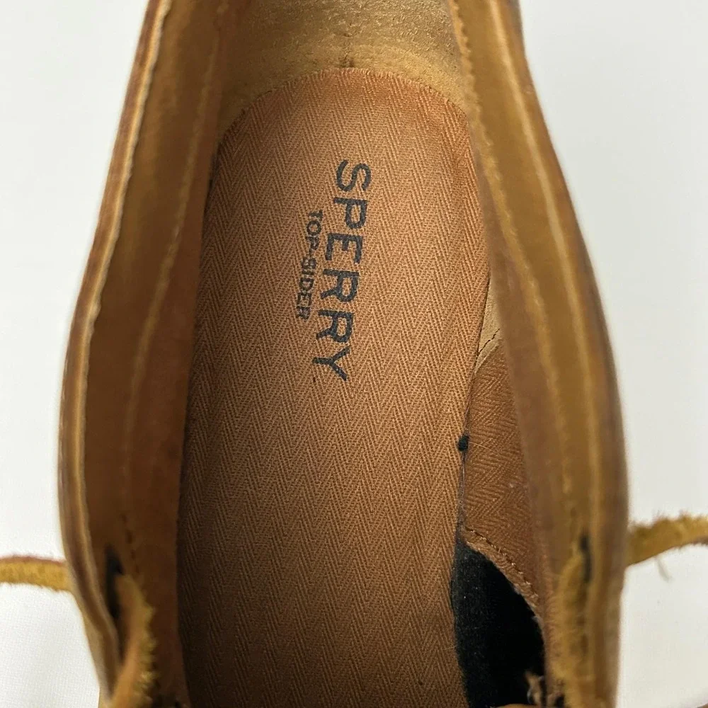 Sperry Leather Wedge Harlow Bootie Women's 8 Cognac Dressy Casual Boho Earthy